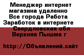 Менеджер интернет-магазина удаленно - Все города Работа » Заработок в интернете   . Свердловская обл.,Верхняя Пышма г.